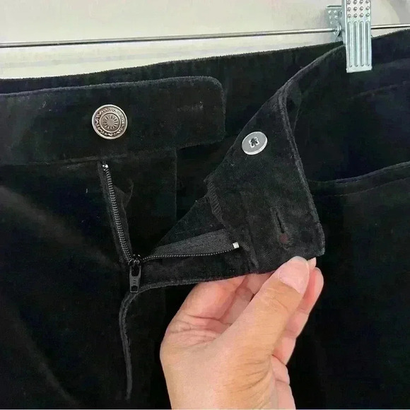 Rafaella Velvet Trouser‎ Dress Pants Womens 12 Black Chino Mid Rise Casual - Picture 5 of 12